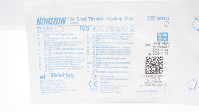 Teleflex 001205 24 Small Titanium Ligating Clips with Tape